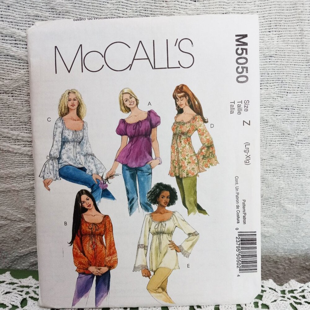 McCall's Pattern # M5050 Unused/Uncut New In Package SZ L-XL